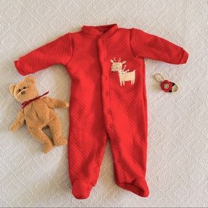 Quilted Little Deer Footie PJs 3-6mo Christmas, Valentine’s Day, Lunar New Year